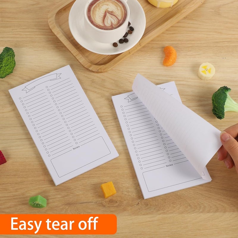 Thboxes 2 Pack Grocery List Magnet Pad for Fridge with Pen Holder, Totally 120 Sheets Magnetic Grocery List Pad for Fridge Full Back Magnet Shopping List, To Do List, Memo Notepads with Pen Holder, 4.5x7.5" - Image 3